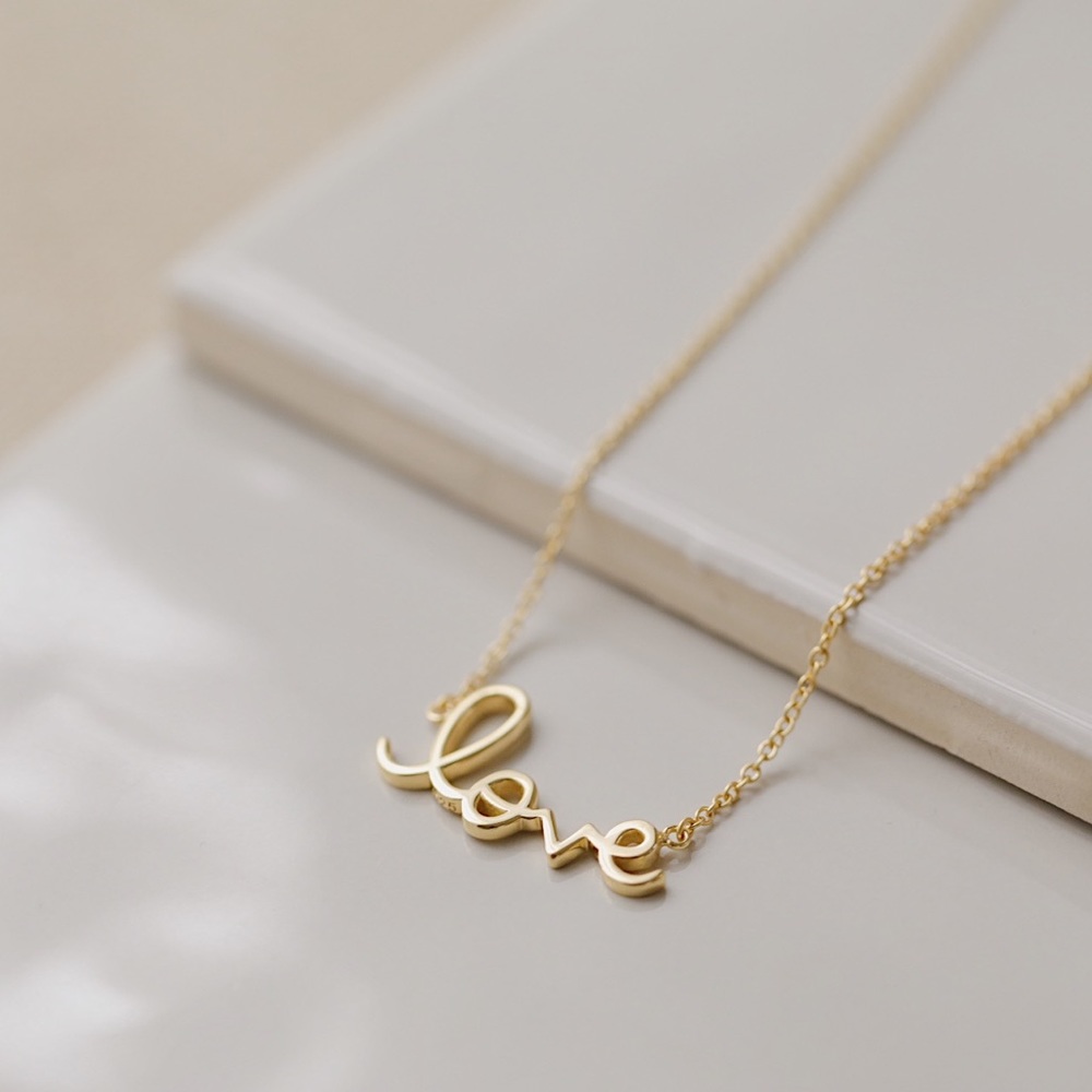 Love Necklace | 14k Gold Plated - Picture 2 of 6